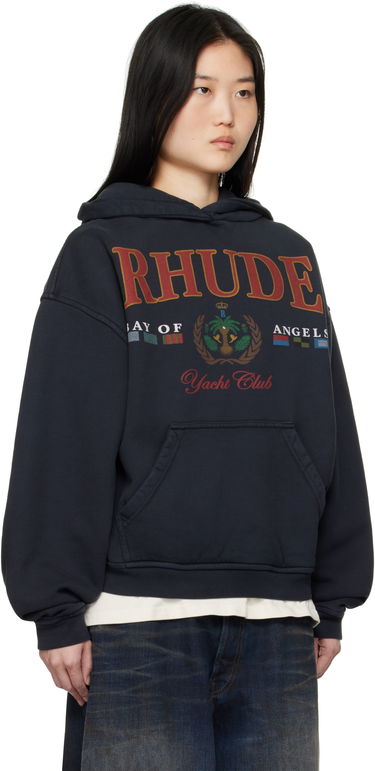 Sweatshirt Rhude Rhude 'Bay Of Angels Yacht Club' Hoodie Mörkblå | RHPS25HO01012, 1