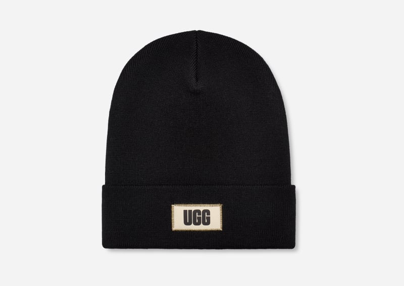 Mössa UGG High Crown Wool Beanie Svart | 101067-BLK