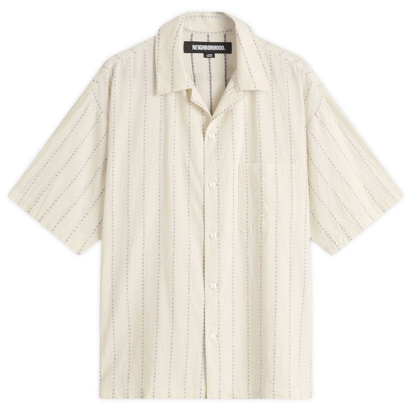 Skjorta Neighborhood Dobby Stripe Hawaiian Shirt, Size Large Beige | 251TSNH-SHM08-IVO