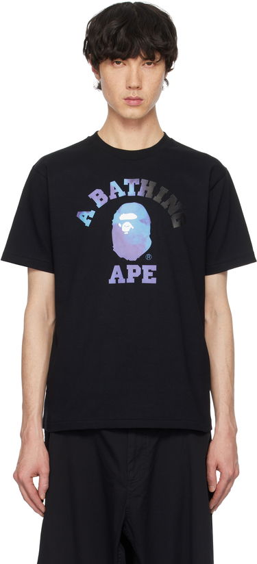 T-shirt BAPE Tie Dye College Graphic T-Shirt Svart | 001TEK801032M, 0