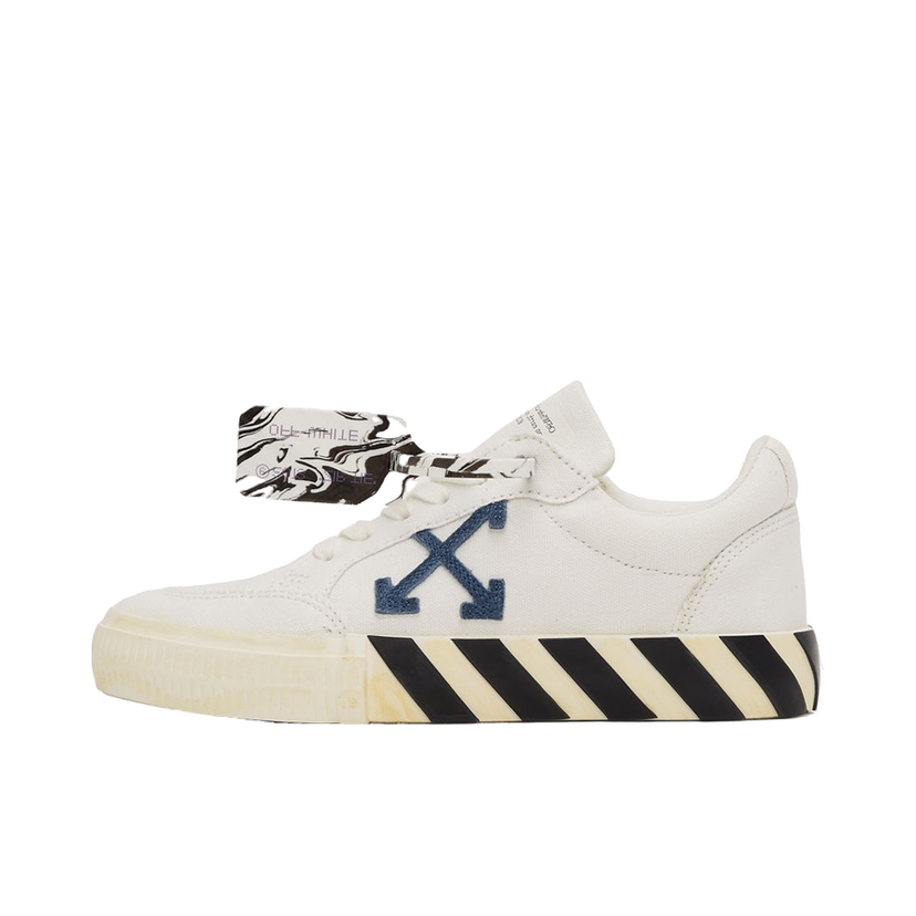 Sneakers och skor Off-White Vulc Sneaker ''White Navy Blue'' W Vit | OMIA085F21FAB0010146