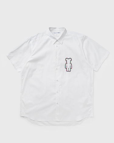 Skjorta Comme des Garçons Short Sleeve Woven Shirt with Bear Graphic Vit | FO-B038-S25-1, 0