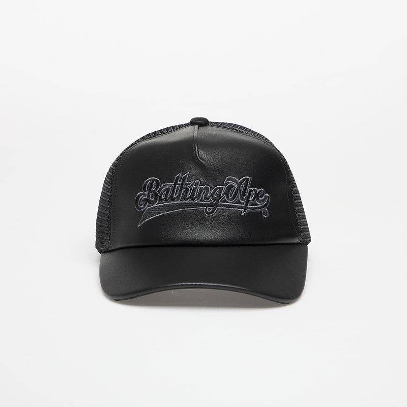 Keps BAPE A BATHING APE Baseball Logo Mesh Cap Svart | 001CPL301002MBLK