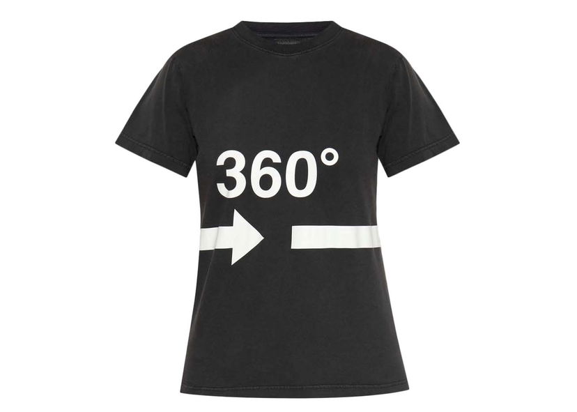 T-shirt Balenciaga 360 Degree Arrow Print T-Shirt Svart | 713879 TNVD5 1070