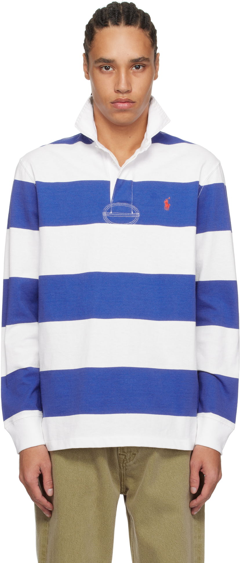 Polotröja Polo by Ralph Lauren Ralph Lauren 'The Iconic Rugby' Shirt Blå | 710900566019