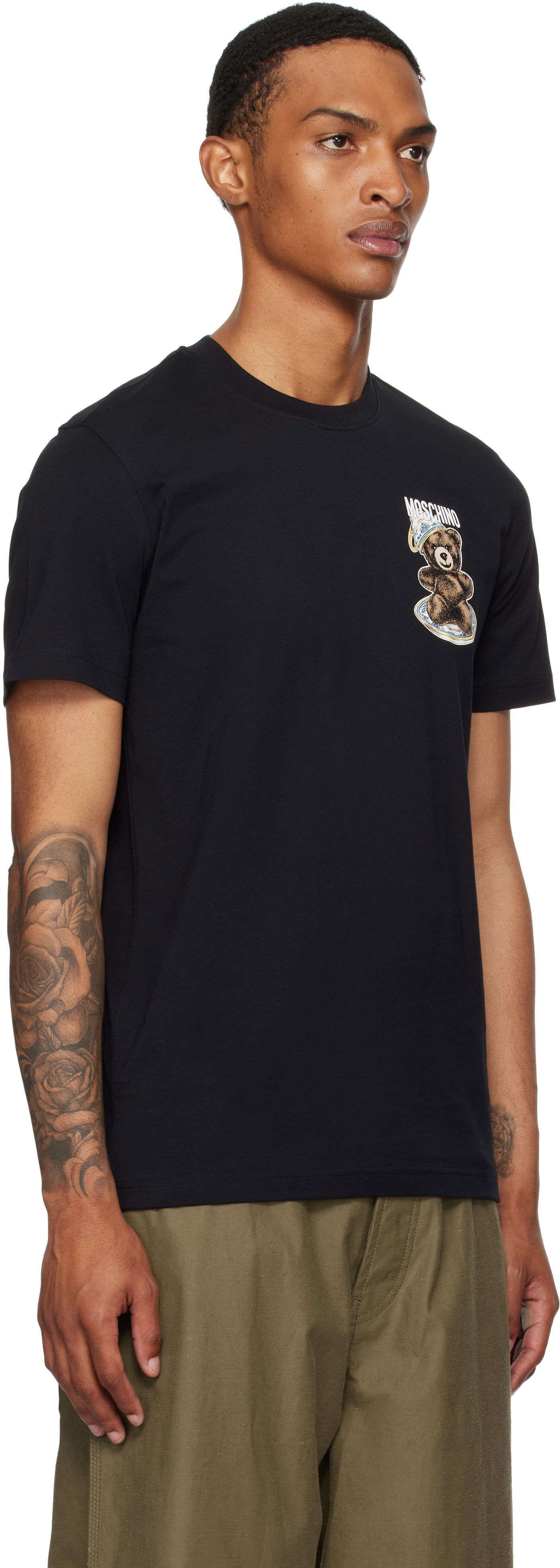 T-shirt Moschino Moschino Teddy Bear Graphic T-Shirt Svart | 252ZZ072152411555, 1