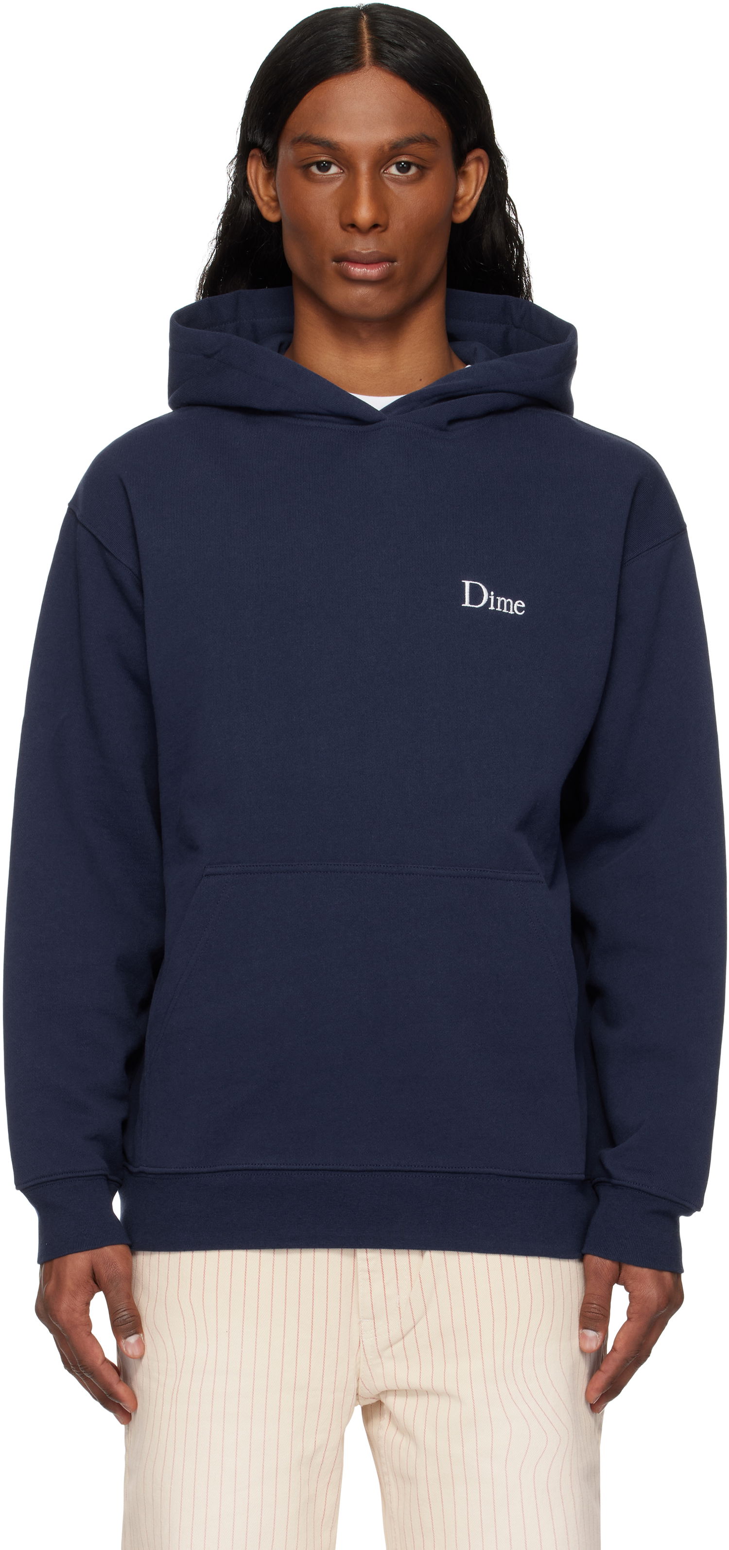 Sweatshirt Dime Classic Small Logo Hoodie Mörkblå | DIME2SP2533NVY, 0