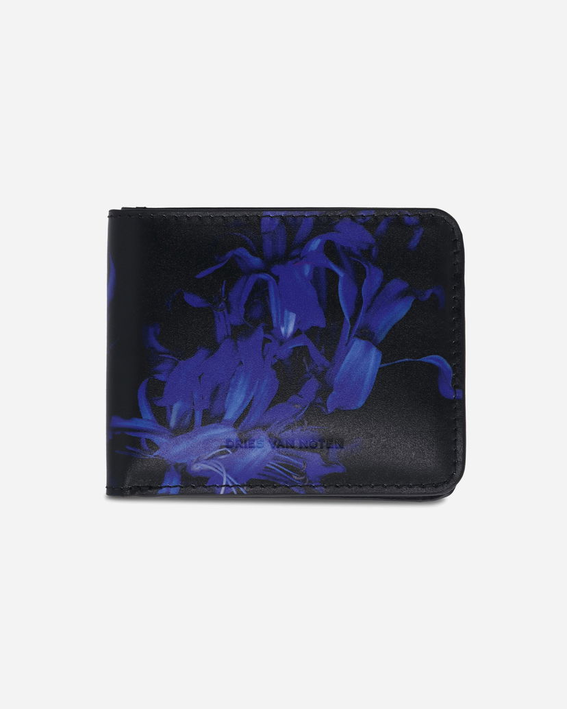 Plånbok Dries Van Noten Dries Van Noten Floral Print Leather Wallet Svart | 252-022110-598 504