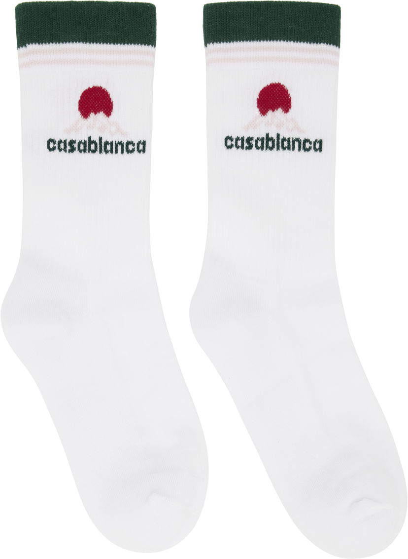Strumpor Casablanca Casablanca Montagne Socks Vit | APF25-ACC-010-05
