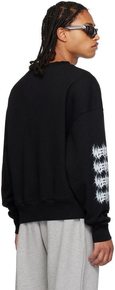 Sweatshirt We11done We11done Crewneck Sweatshirt Svart | WD-TS3-23-710-U-BK, 2