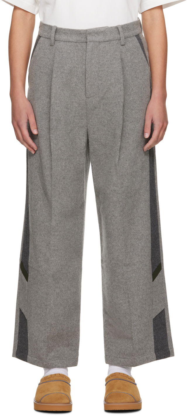 Byxor ADER ERROR Wool Straight-Leg Trousers Grå | BMADFWSA0203GR