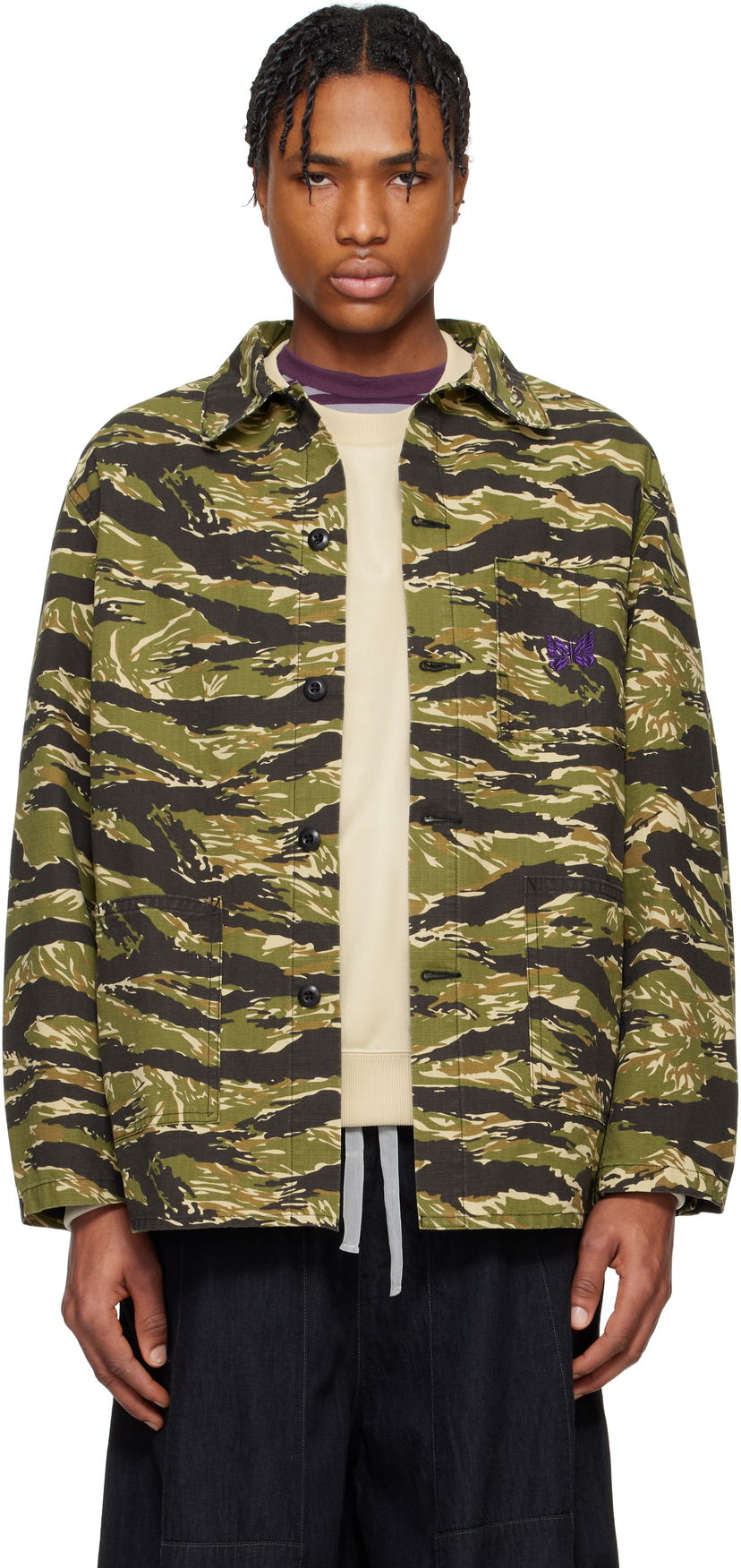 Skjorta Needles Needles D.N. Coverall Jacket Grön | QV149