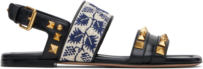 Kläder Valentino Valentino Garavani County Grape Embroidery Sandals Svart | 6W2S0LP2CQL