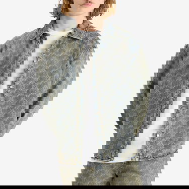 Skjorta DAILY PAPER Daily Paper Shield Laser Denim Shirt, Size Large Blå | 2511154, 2