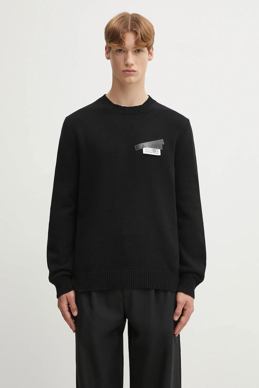 Sweater Maison Margiela MM6 Maison Margiela Wool Sweater Svart | SH2HL0030.M13168.900S
