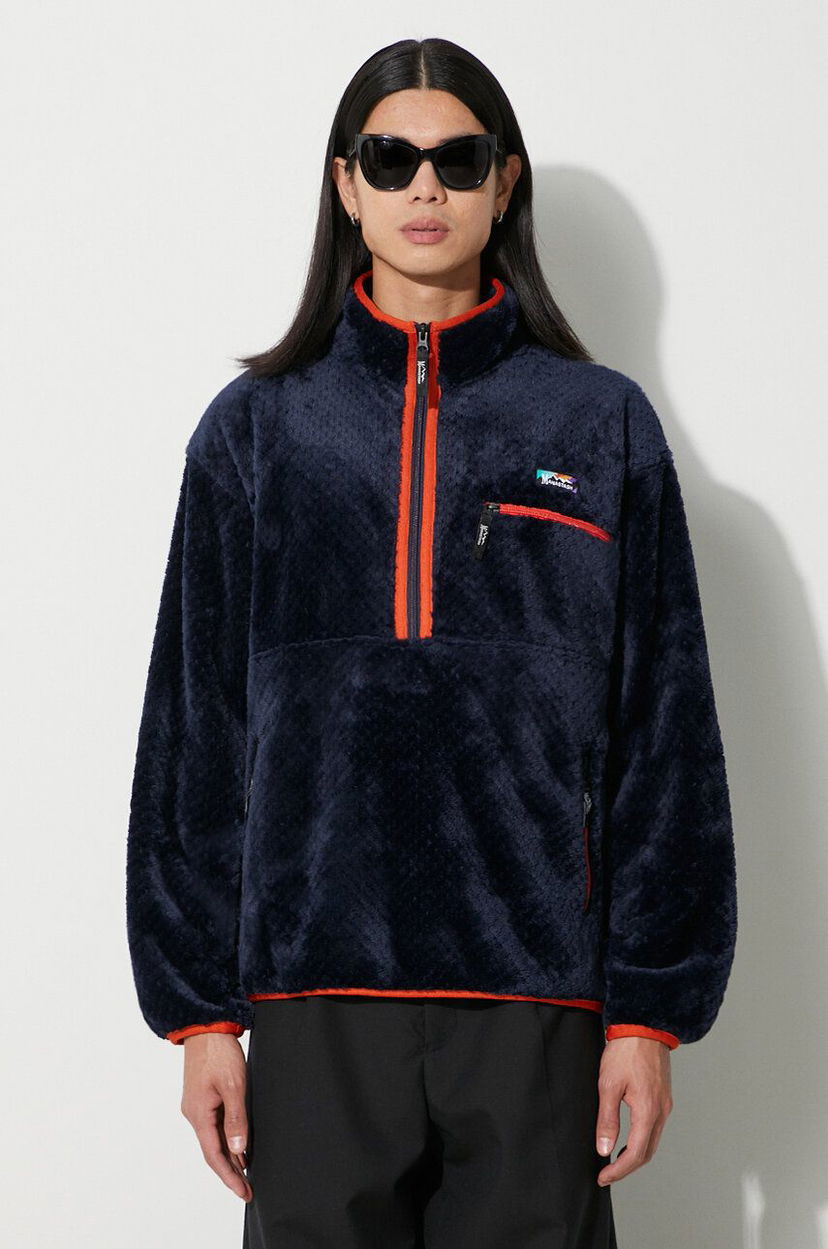 Sweatshirt Manastash Poppy Thermal Fleece Sweatshirt Blå | 7923252017