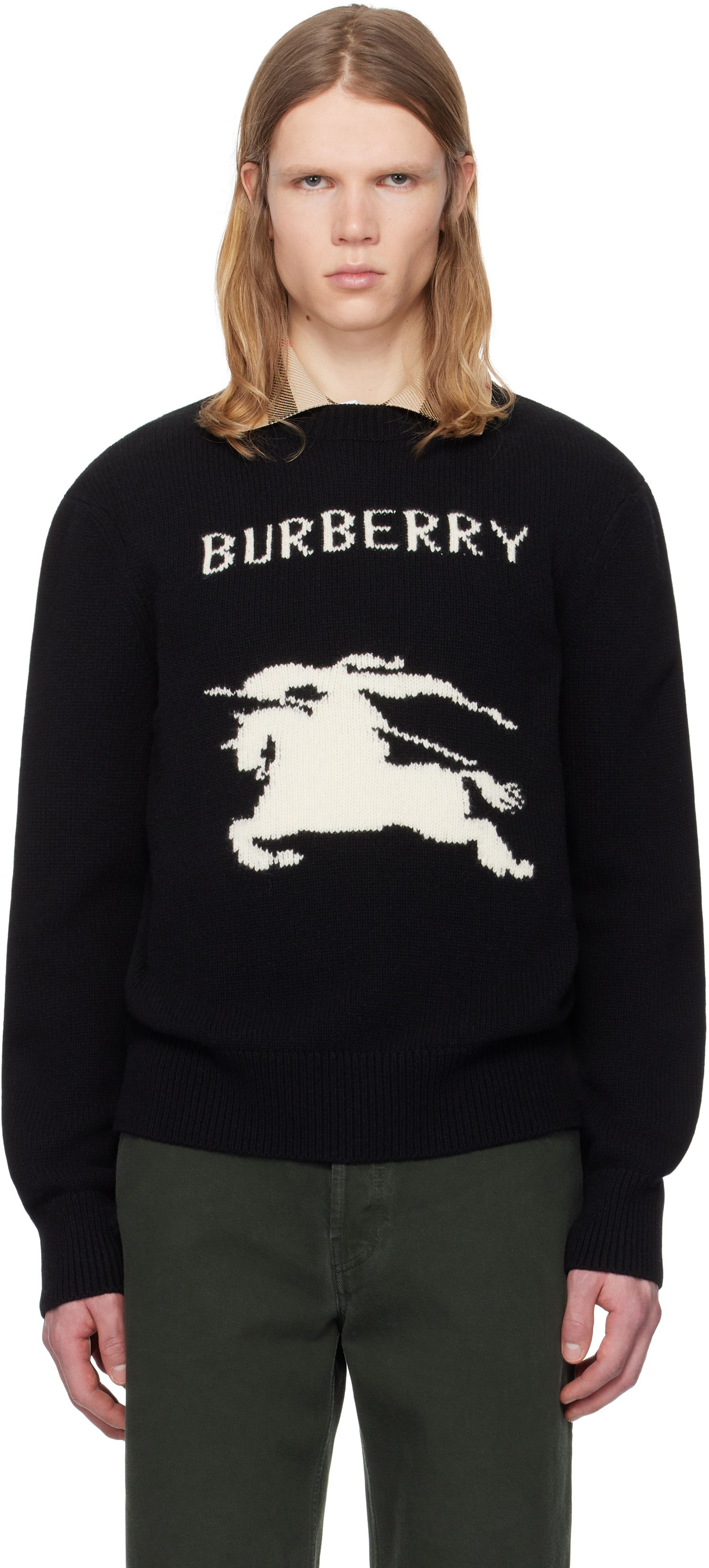 Sweater Burberry Burberry EKD Wool Cashmere Knit Sweater Svart | 8101952, 0
