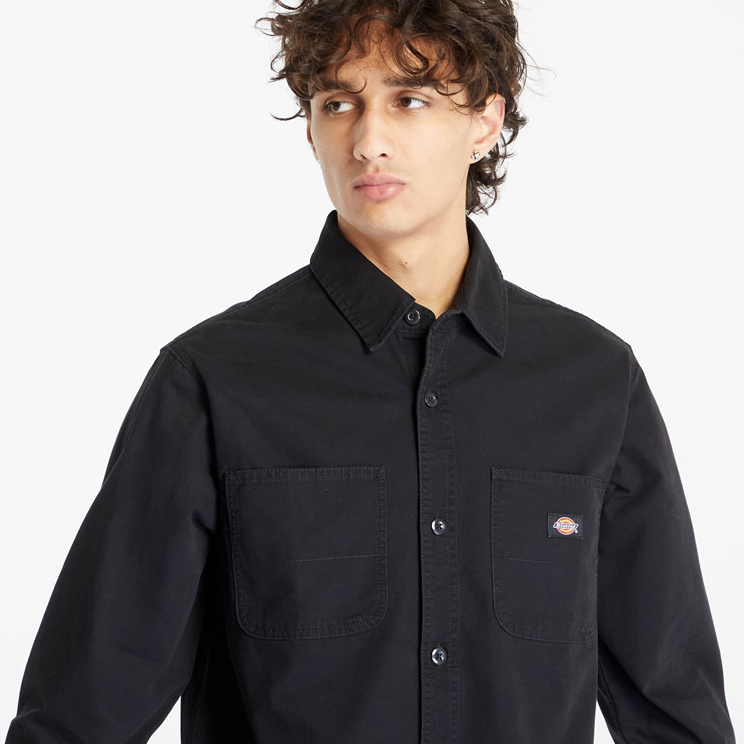 Skjorta Dickies Duck Canvas Shirt Stone Washed Black Svart | DK0A4Y27C401, 1
