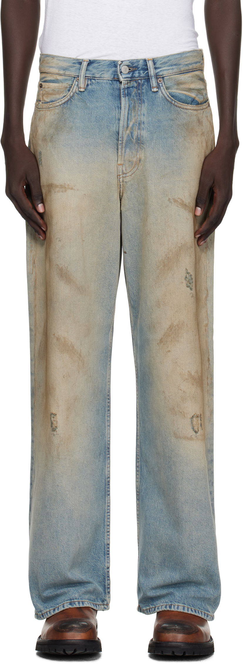 Jeans Acne Studios Acne Studios Loose Fit 1981 Jeans Blå | C00101-