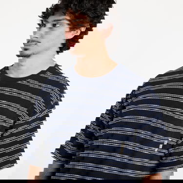 T-shirt CALVIN KLEIN Calvin Klein Jeans Men's Short Sleeve Stripe Relaxed T-Shirt Mörkblå | LV04RC240G CHW, 4