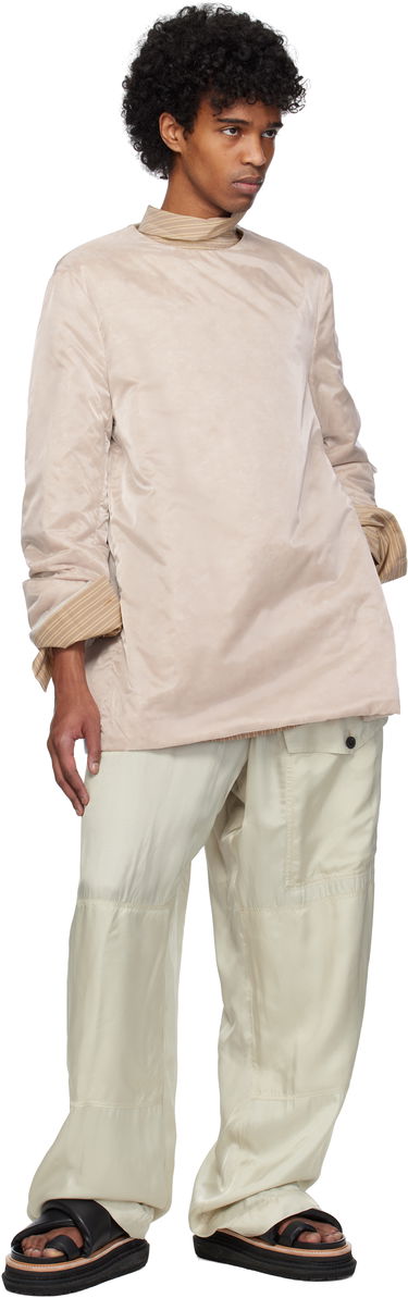 Sweater Dries Van Noten Dries Van Noten Organza Long Sleeve Top Beige | 251-020746-1256, 4