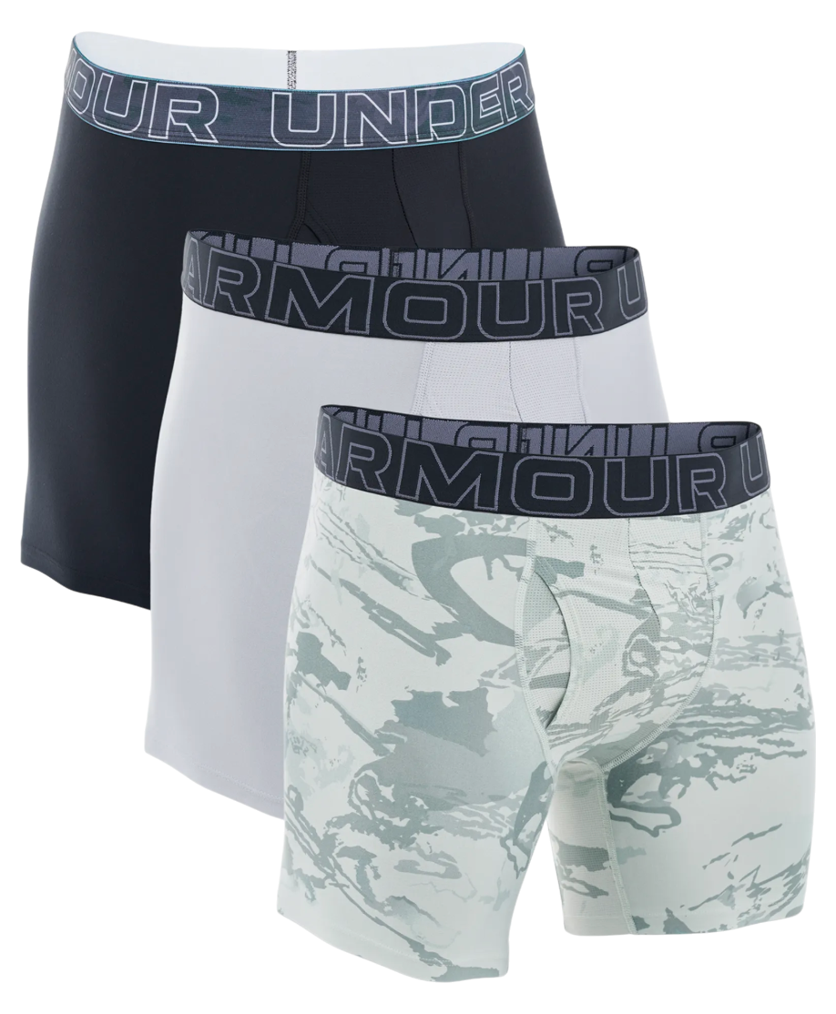 Boxare Under Armour Under Armour UA Perf Tech Nov 6in Boxer Briefs - 3 Pack Flerfärgad | 1383879-377, 0