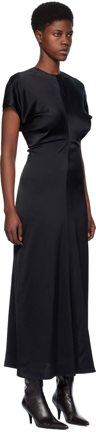 Klä TOTEME TOTEME Slouch Waist Maxi Dress Svart | 241-WRD1103-FB0020, 1