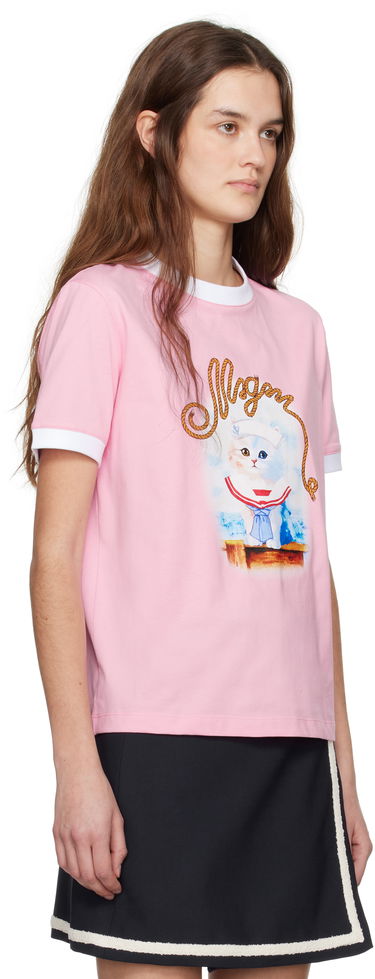 T-shirt MSGM White Graphic Print T-Shirt Vit | 3841MDM152 257002, 4