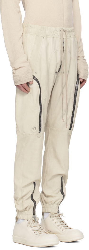 Cargo byxor Rick Owens Rick Owens Hollywood Bauhaus Leather Cargo Pants Svart | RU01E5377 LBA, 4