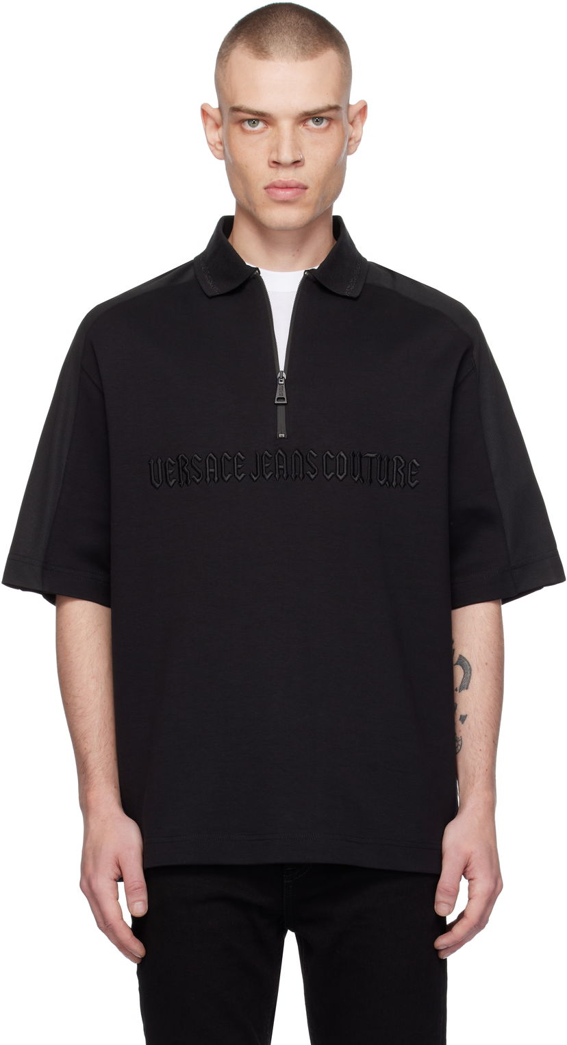 Polotröja Versace Goth Logo Polo Svart | E77GAGC01_ECJ03C