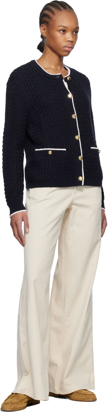 Sweater rag & bone Rag & Bone Daria Knit Cardigan Mörkblå | WAS24P045SD45, 3