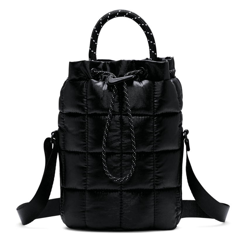 Tygpåse Nike NSW Quilted Drawstring Tiny Tote Svart | HQ6709-010