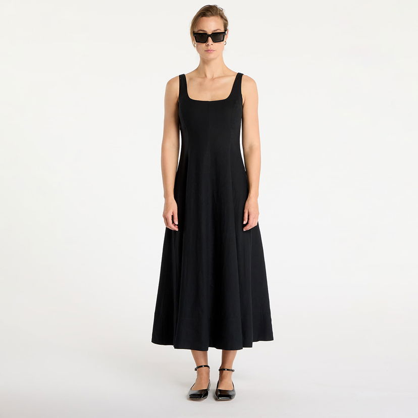 Klä GAP Square Neck Maxi Dress Svart | 770475-01