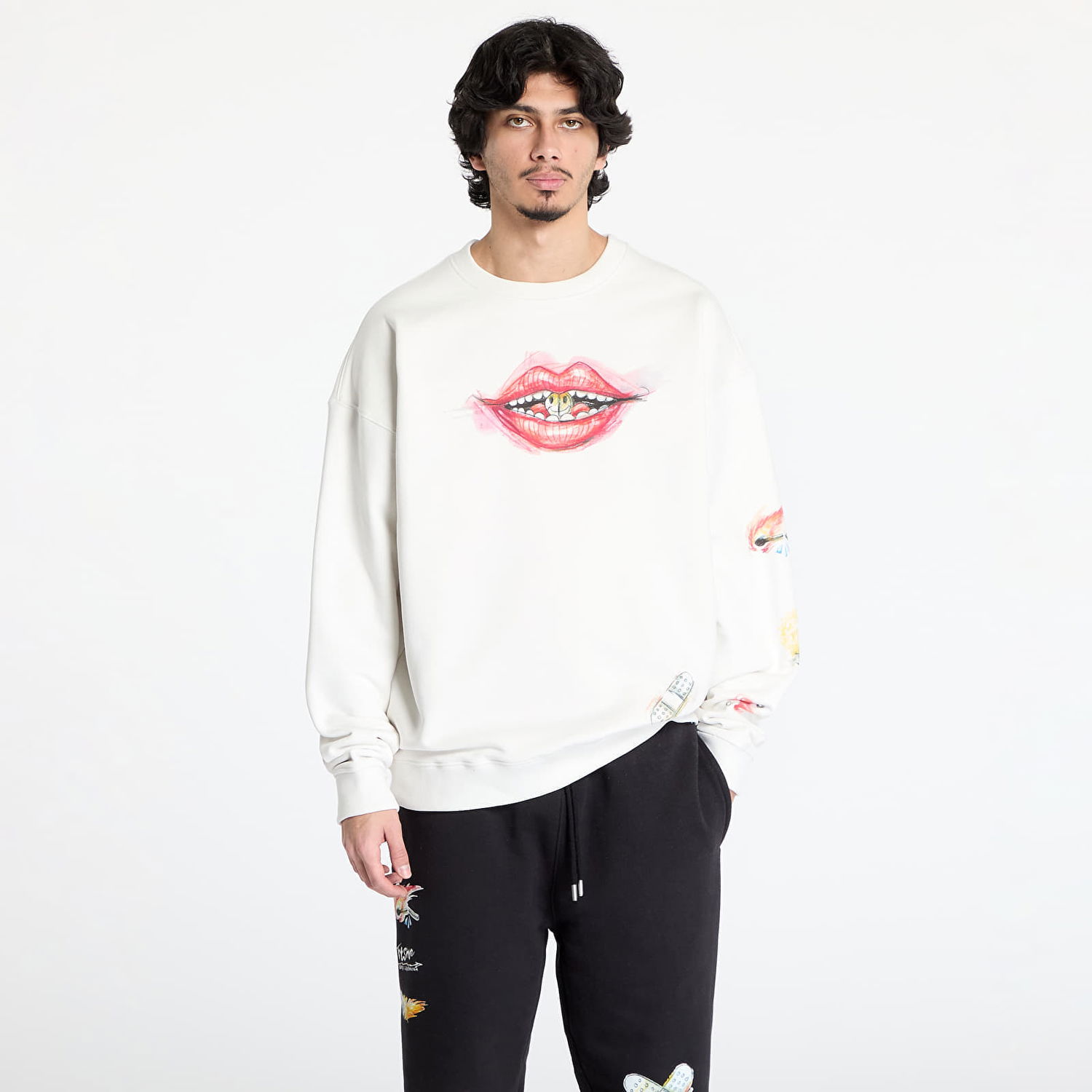 Sweatshirt Footshop FTSHP x Kurňavka Crewneck Sweatshirt Vit | FTSHP_477, 0