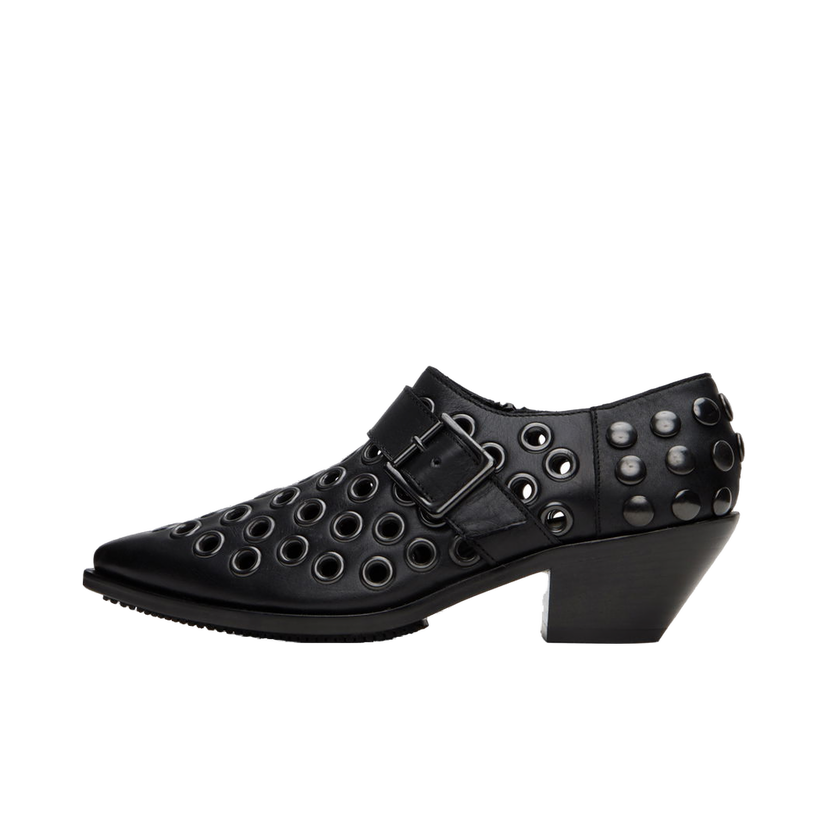 Sneakers och skor Junya Watanabe Steer Oiled Studded Leather Heels Svart | JL-K106-001