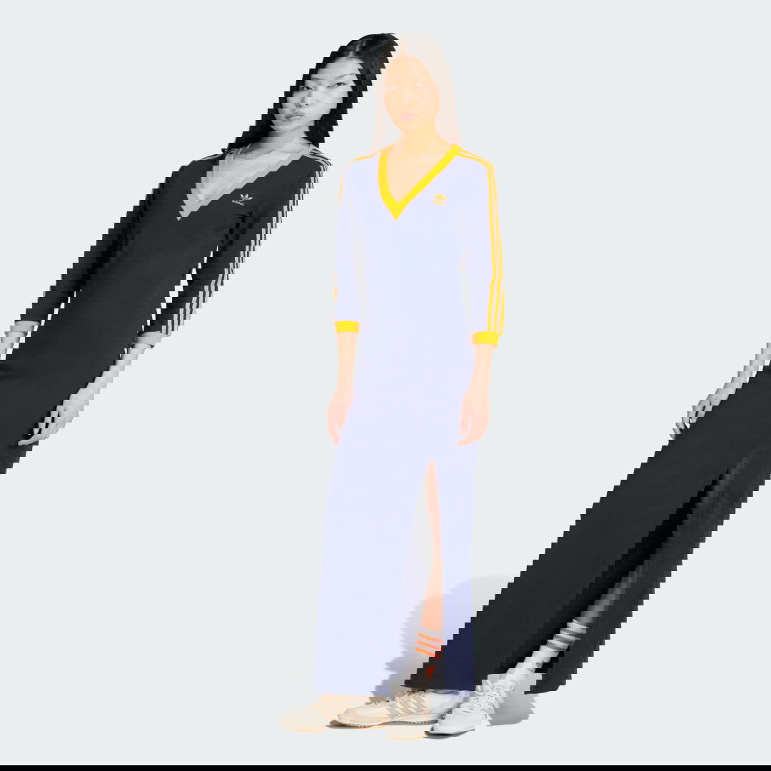 Klä adidas Performance Adicolor Classics 3-Stripes Maxi Dress Blå | JW3669, 0