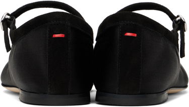 Kläder Aeyde Aeyde Uma Satin Toe-Cap Ballerina Flats Svart | A11-FL-RKLS08FL169-SS25-800-067, 1
