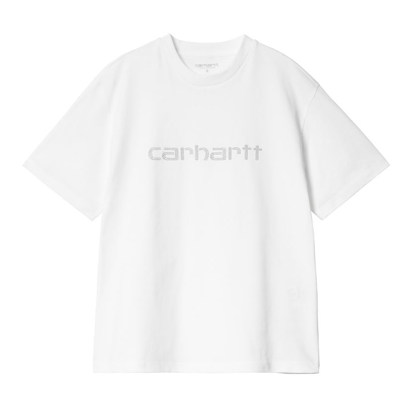 T-shirt Carhartt WIP Short Sleeve Rivet Script T-Shirt Vit | I034406_7