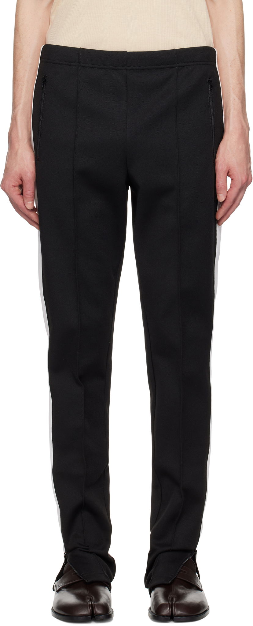 Träningsbyxor Maison Margiela Maison Margiela Striped Sweatpants Svart | S50KA0675 S23168