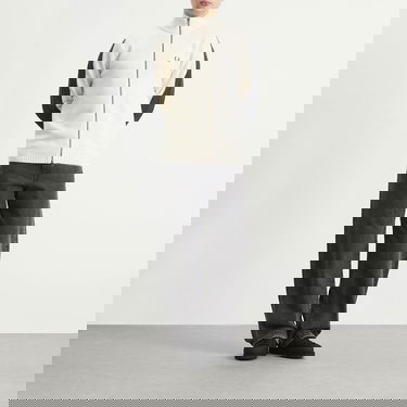 Sweater Fred Perry Full-Zip Mock Neck Knit Cardigan with Sleeve Stripes Vit | K1546-560, 4