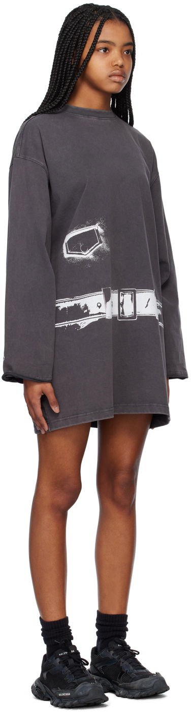 T-shirt We11done We11done Trompe L'Oeil T-Shirt Minidress Grå | WD-TO1-23-894-W-CH, 1