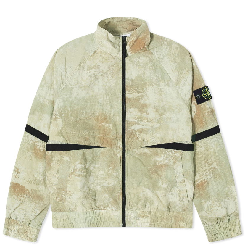Jacka Stone Island Grid Camo Blouson Jacket Beige | 8015661E1-V0091