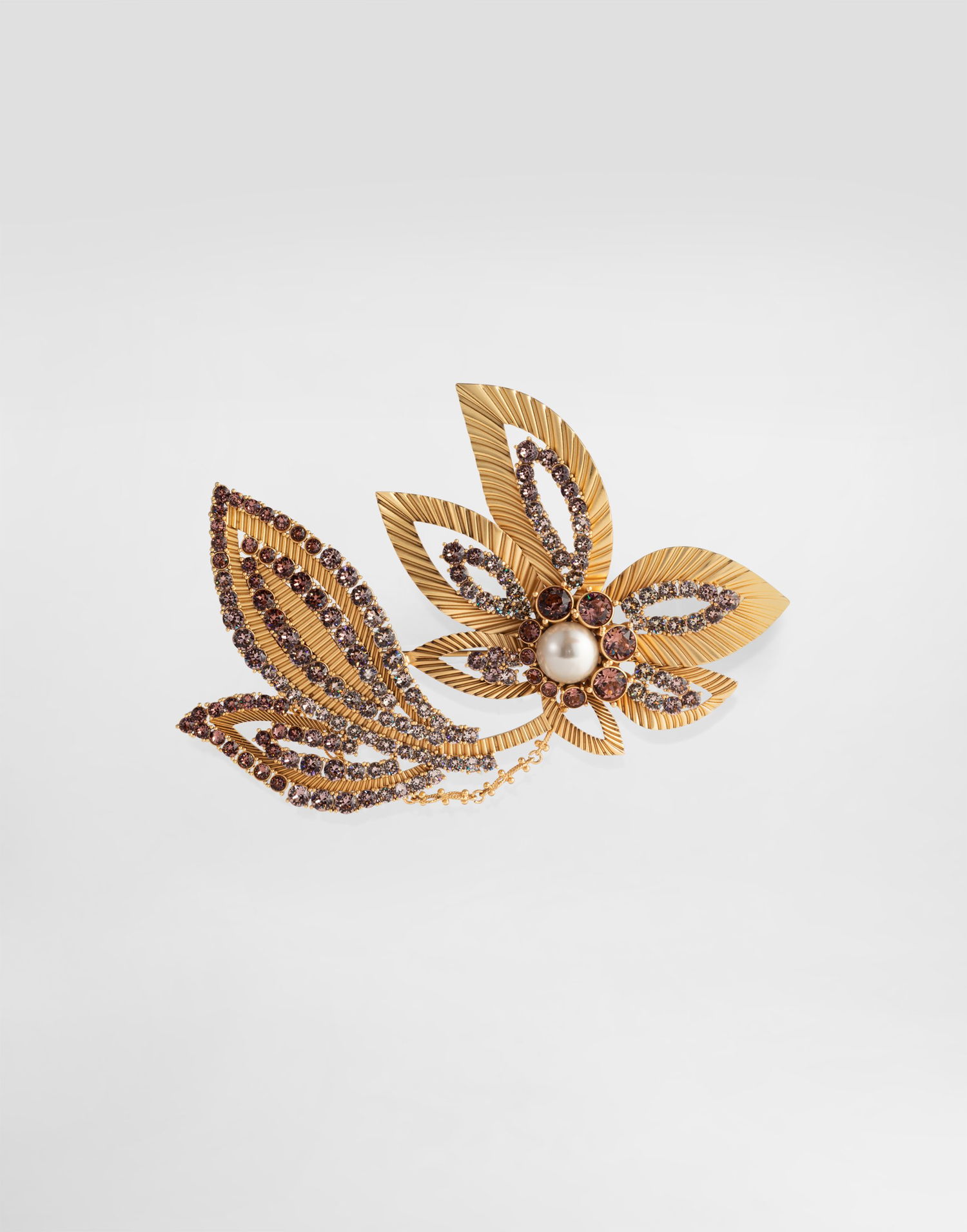 Pin Dolce & Gabbana Dolce & Gabbana Maxi Flower Brooch With Rhinestones Onesize Flerfärgad | WPR7F3W1111ZOO00, 0