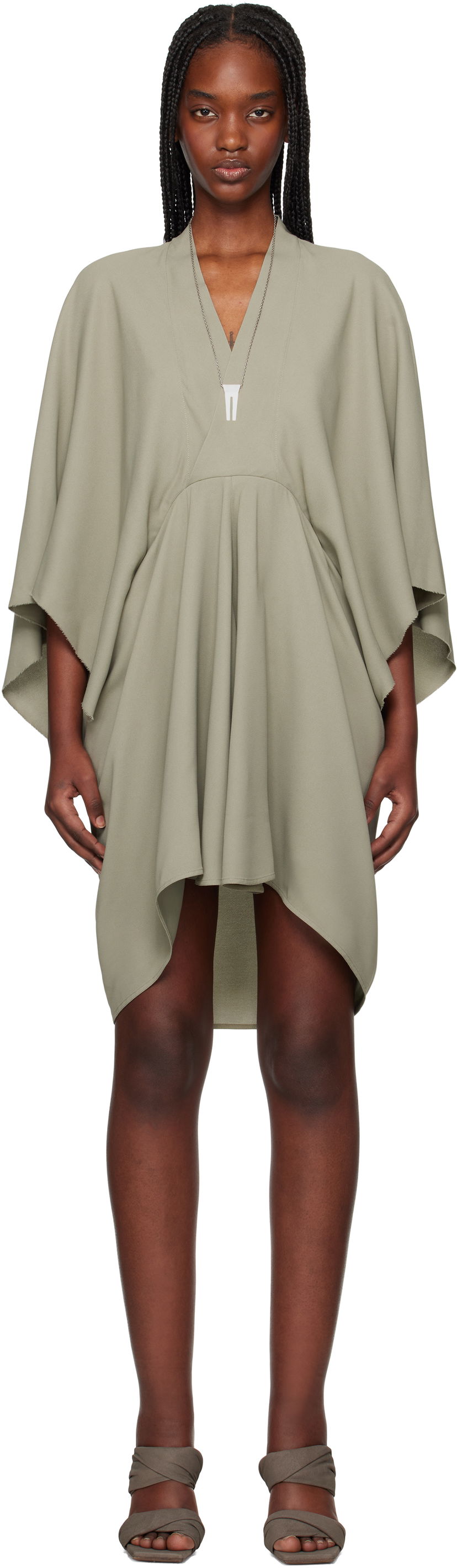 Klä Rick Owens Rick Owens Hollywood Half Moon Minidress Grön | RP01E7534 Y