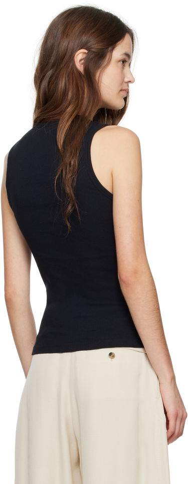 Linne JW Anderson JW Anderson Anchor Logo Ribbed Tank Top Svart | JO0248-PG1717, 2