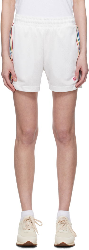 Shorts Casablanca Casablanca Jacquard Monogram Football Shorts Vit | WPS25-JTR-225-01, 0