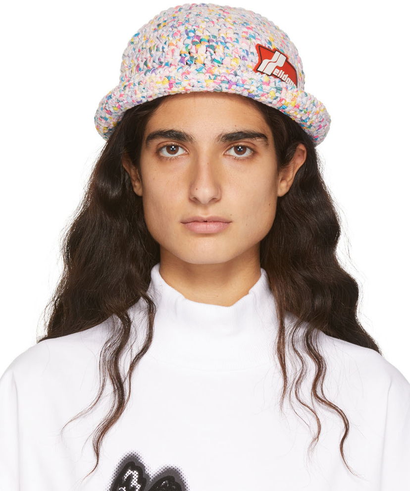 Hatt We11done Crochet Logo Bucket Hat Flerfärgad | WD-KH1-22-650-U-BK