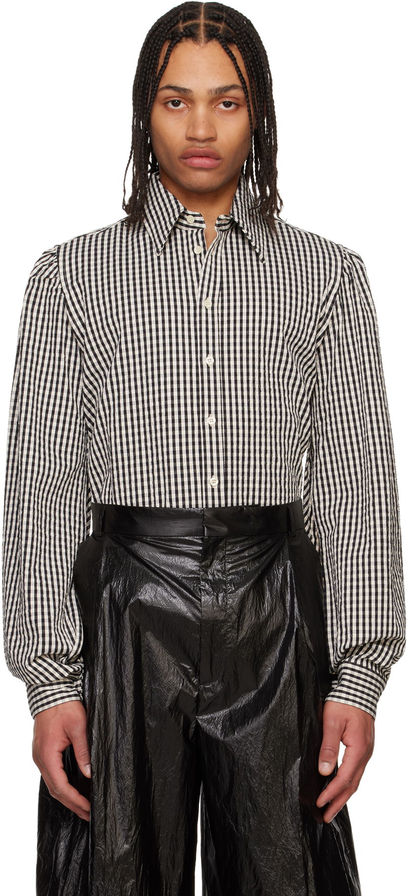 Skjorta Walter Van Beirendonck Walter Van Beirendonck Gingham Wings Shirt Vit | 6004