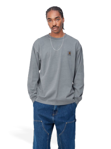 T-shirt Carhartt WIP L/S Vista T-Shirt "Mirror garment dyed" Grå | I030779_1NK_GD