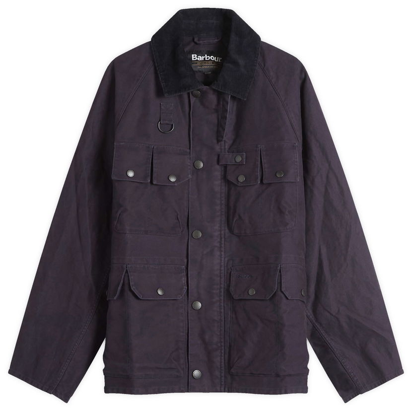 Jacka Barbour Men's Heritage+ Modified Dryfly Casual Jacket, Size Large Purpur | MCA1036NY71